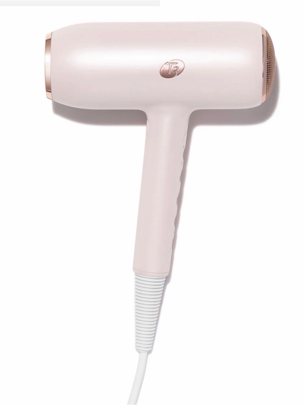T3 featherweight stylemax Blush Pink Compact Hair Dryer with Rose Gold Accents